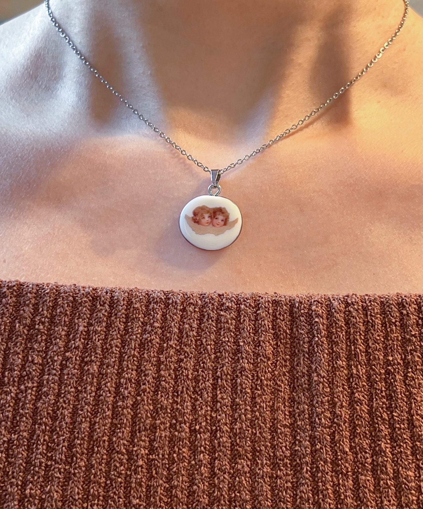 Cute angels necklace
