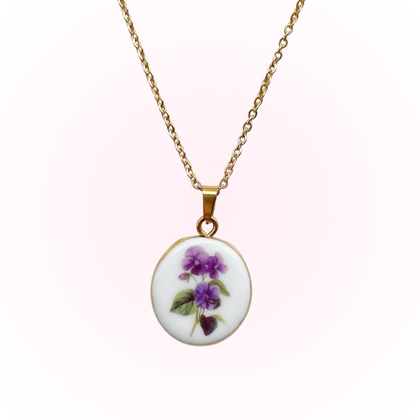 Violet Necklace February Birth Month Flower