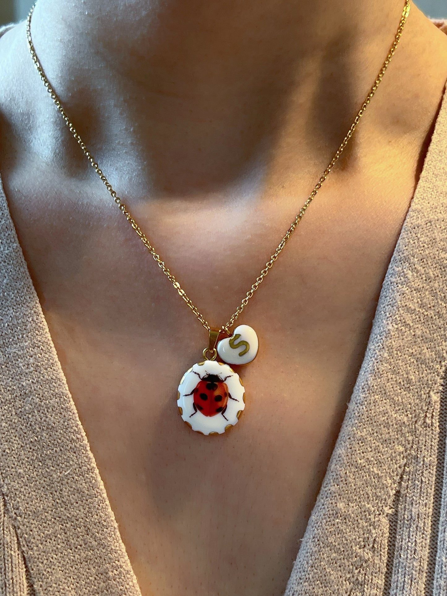 Nature’s jewelry ladybug necklace