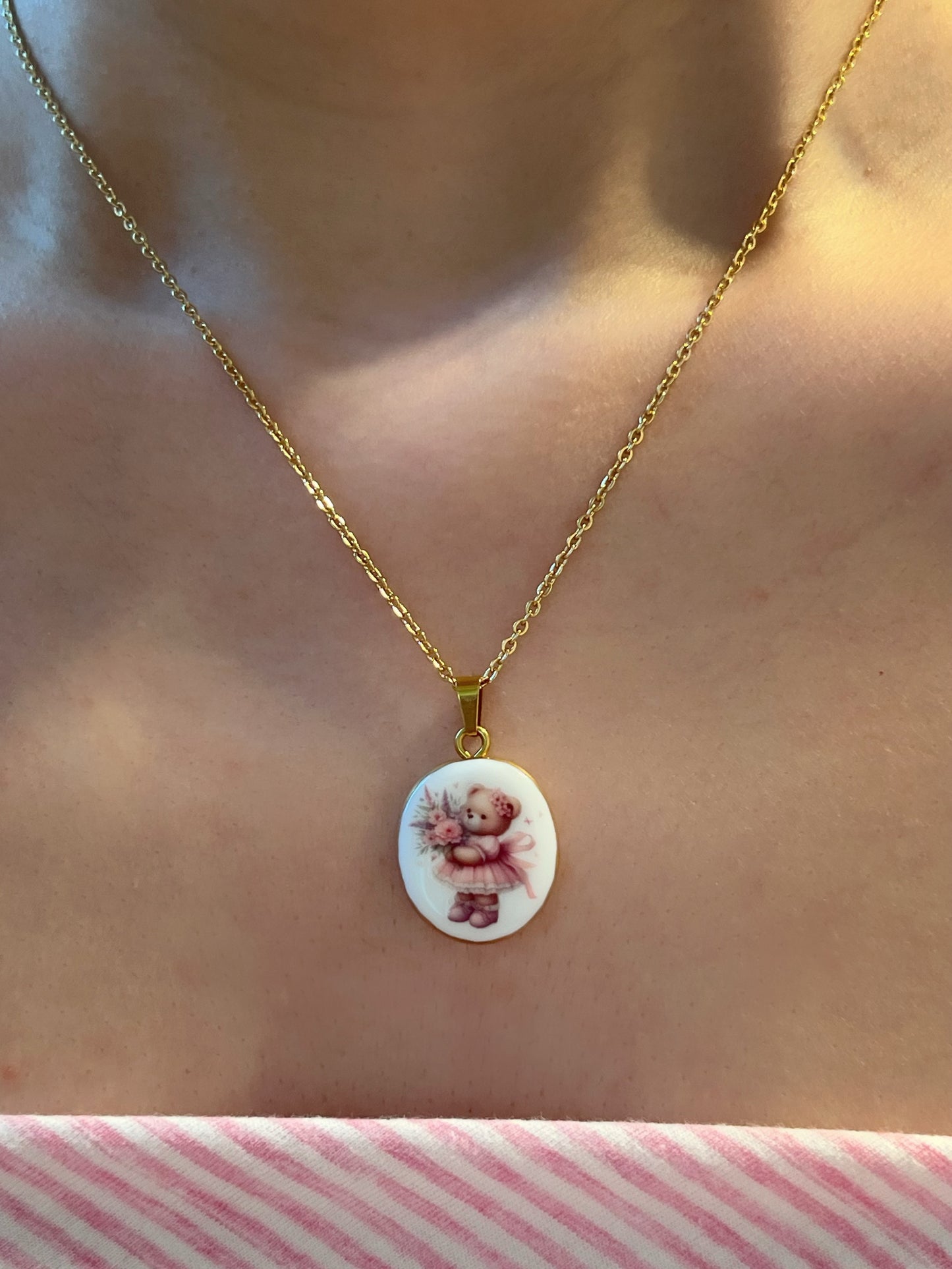 Little princess bear necklace