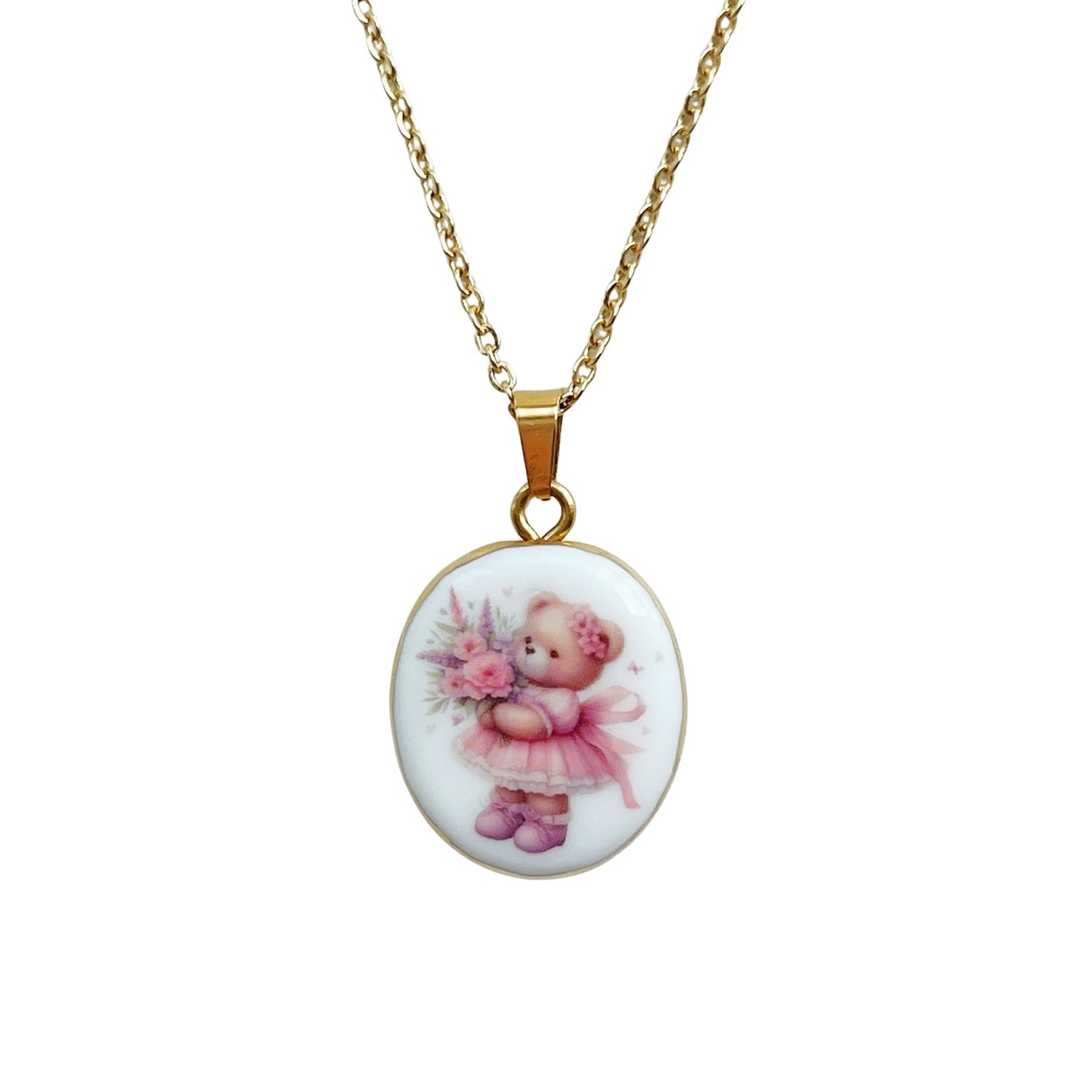 Little princess bear necklace