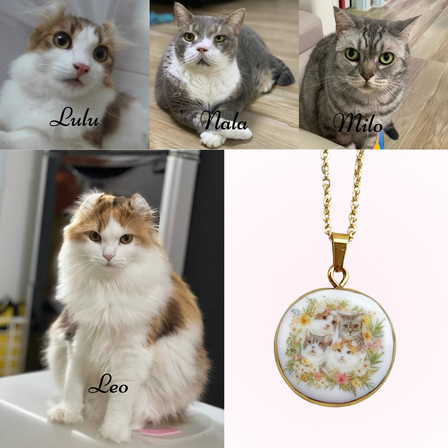 Custom Pet Portrait Necklace
