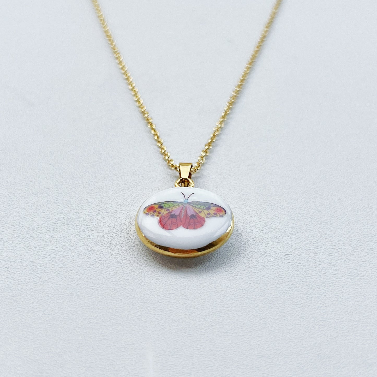 Colorful butterfly necklace