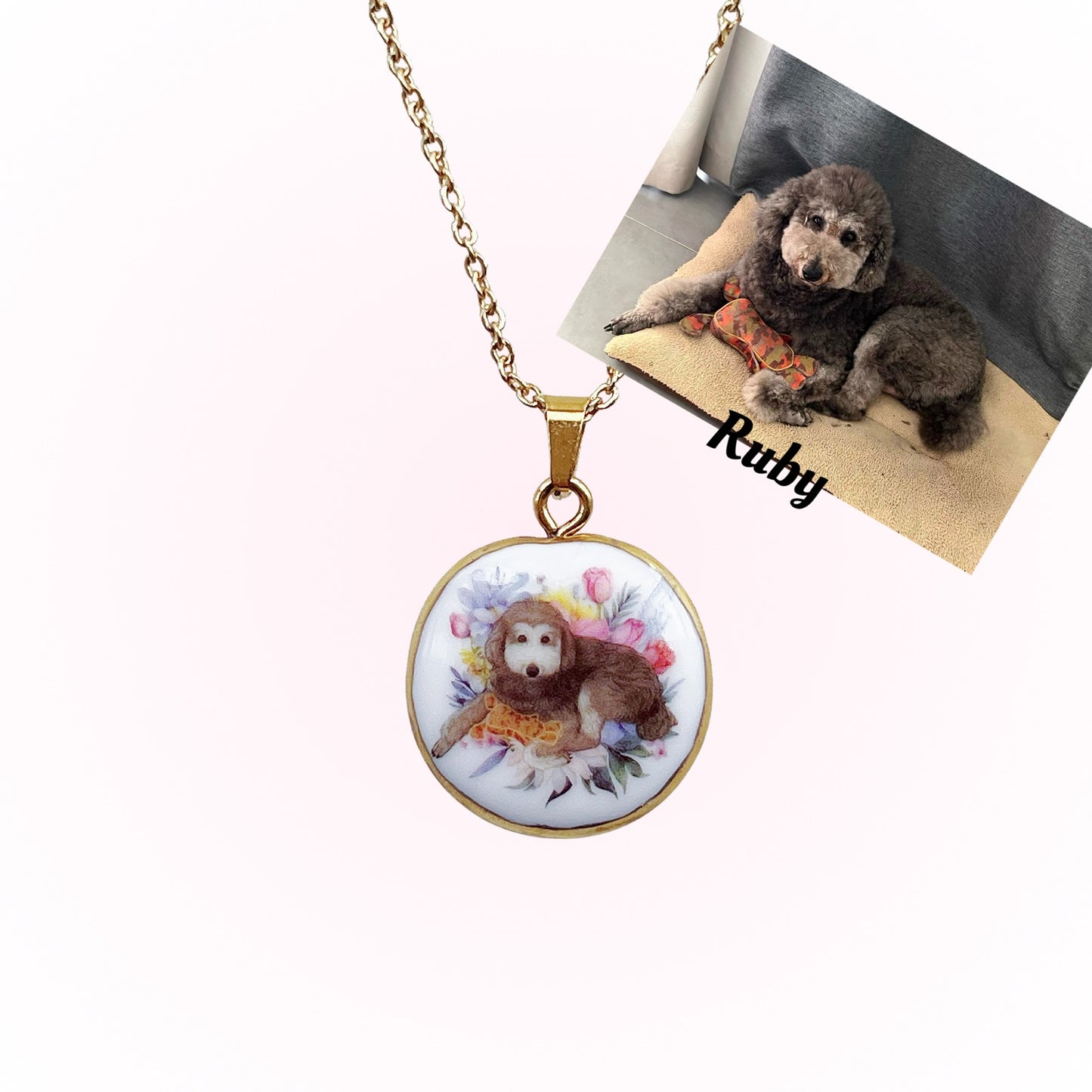 Custom Pet Portrait Necklace