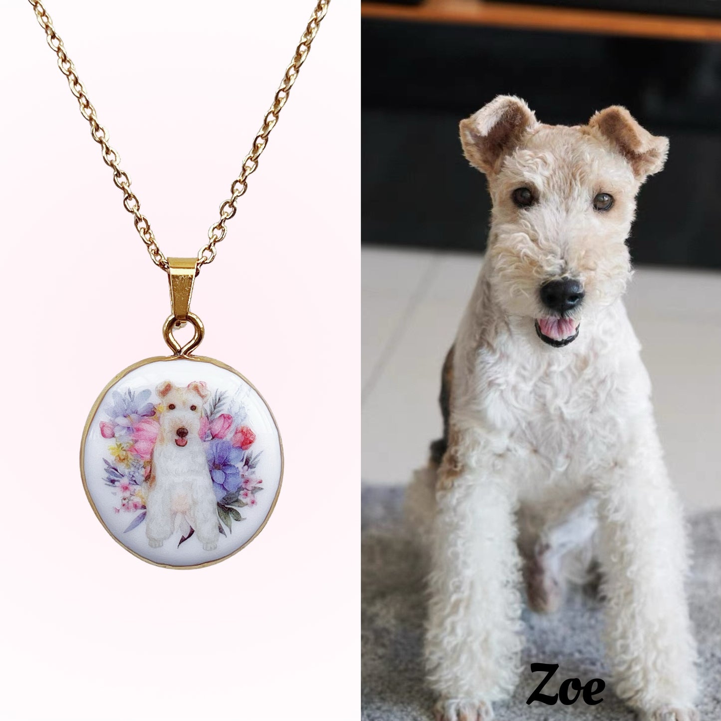 Custom Pet Portrait Necklace