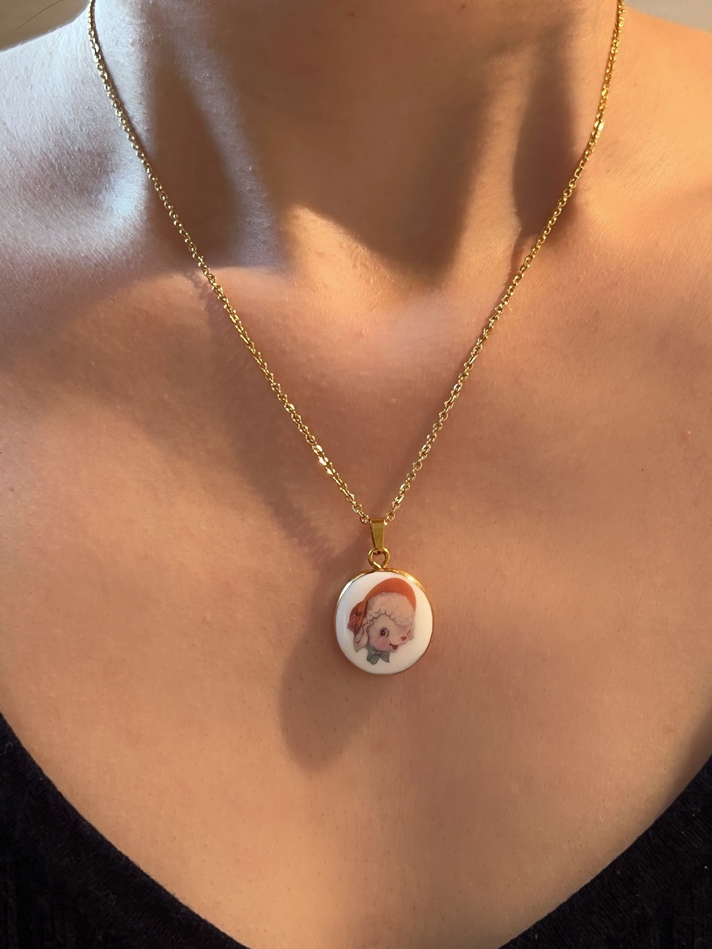 Adorable lamb necklace
