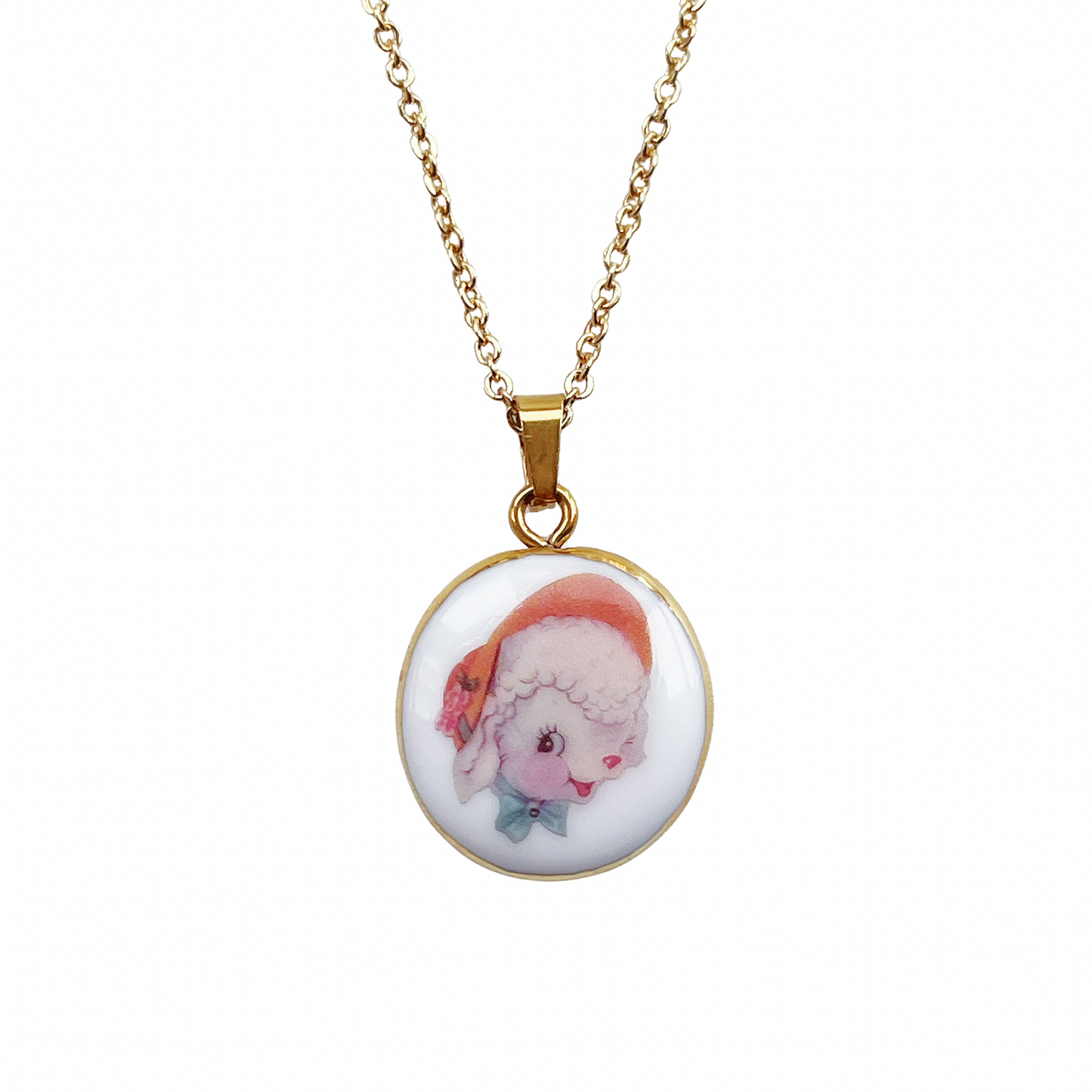 Adorable lamb necklace