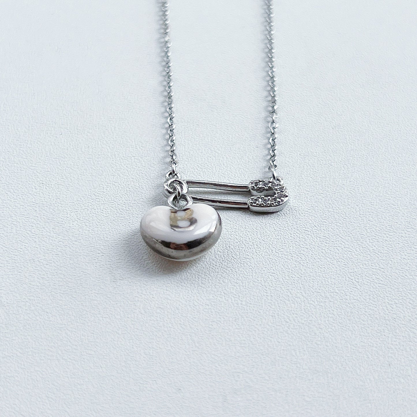 Custom initials & paper clip necklace
