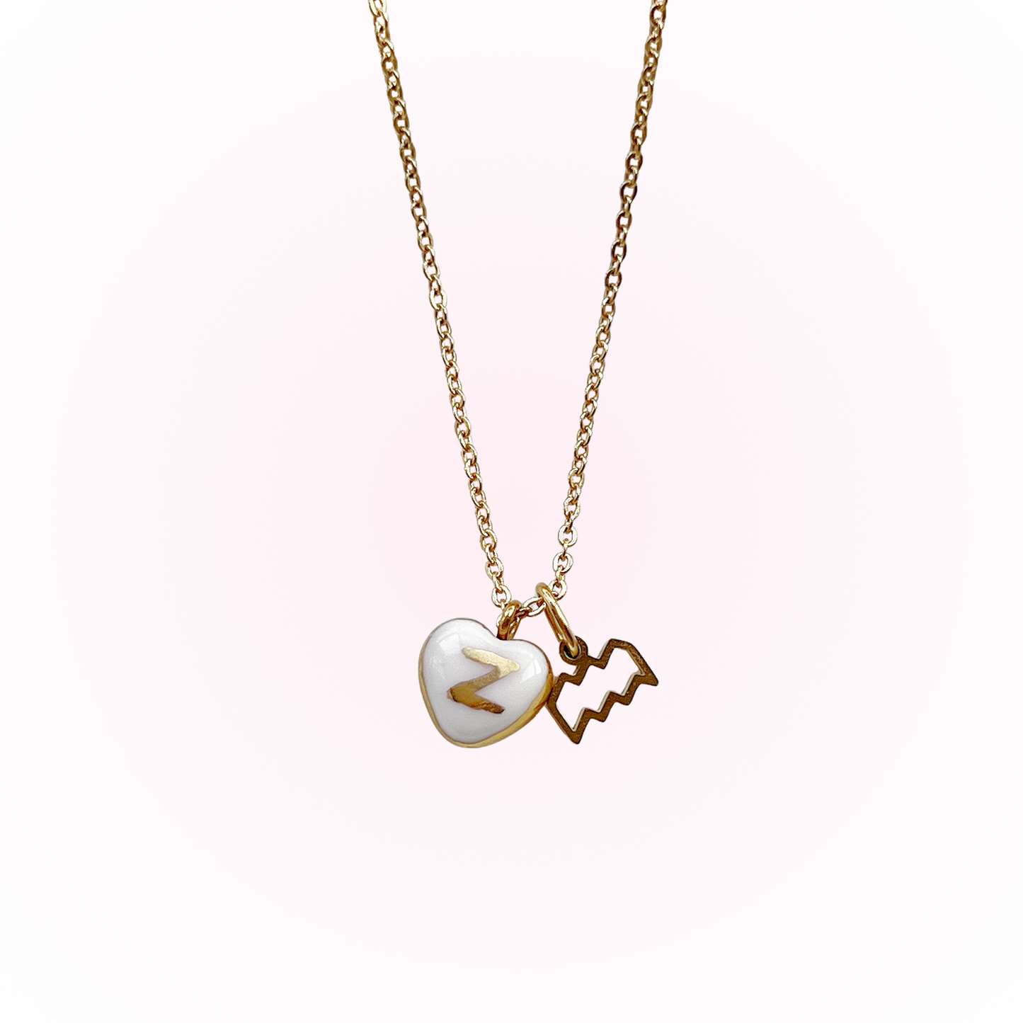 Custom initials & zodiac symbols necklace