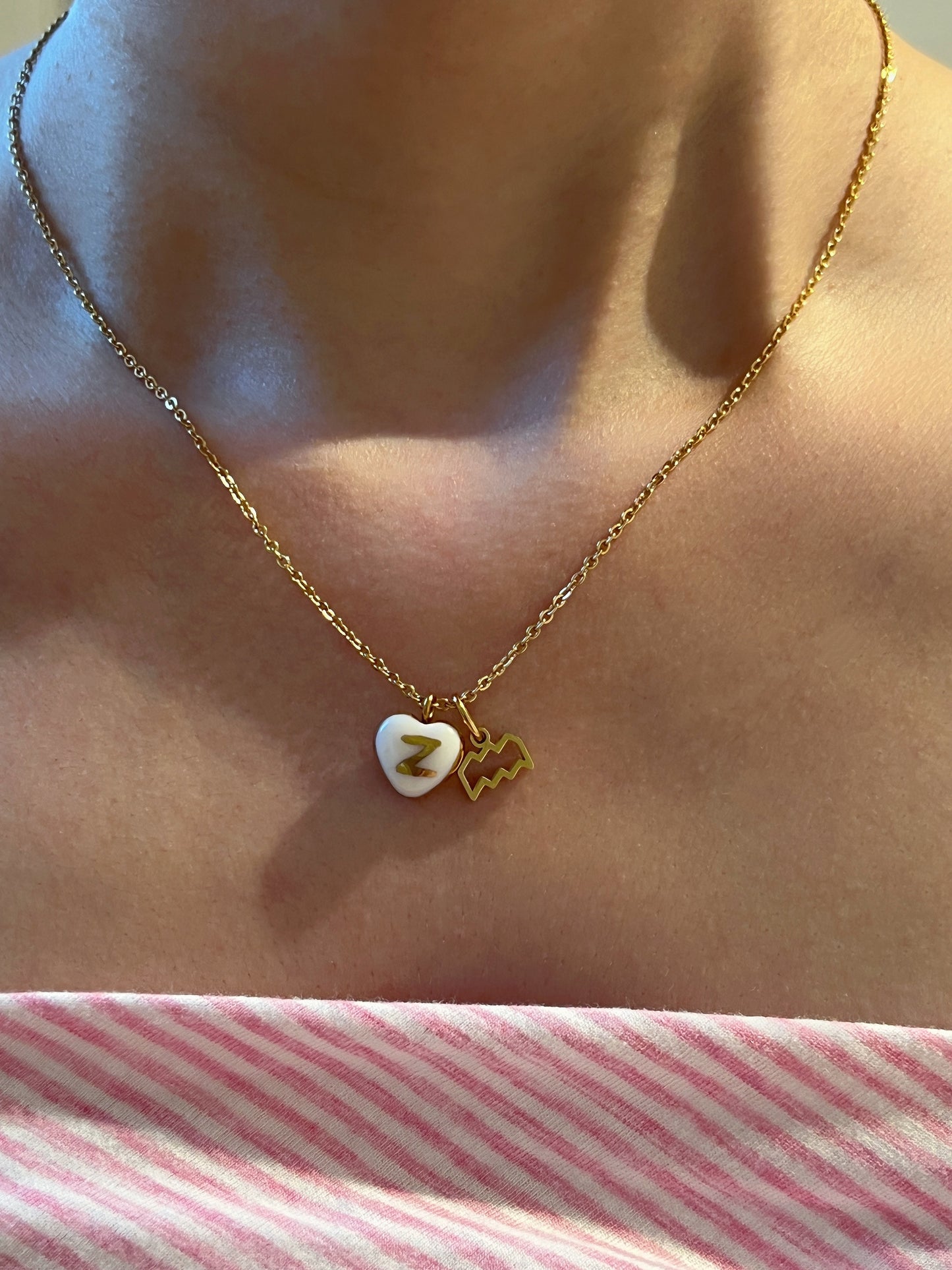 Custom initials & zodiac symbols necklace