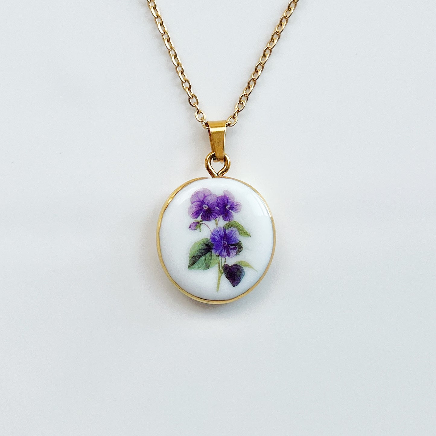 Violet Necklace February Birth Month Flower