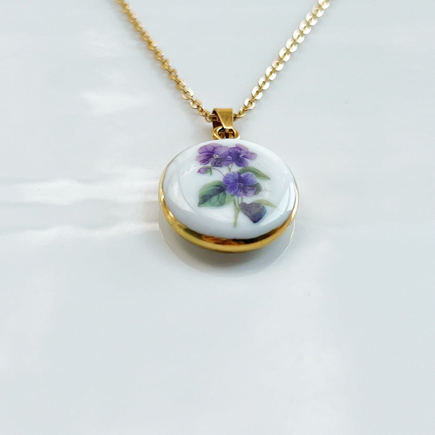 Violet Necklace February Birth Month Flower