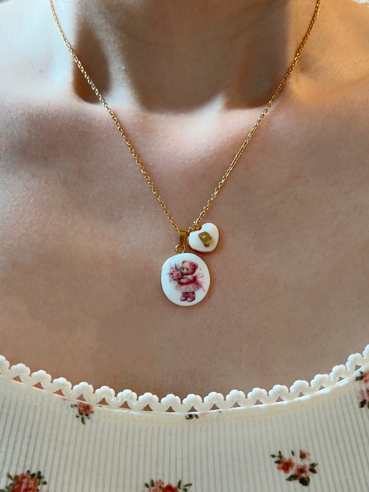 Little princess bear necklace