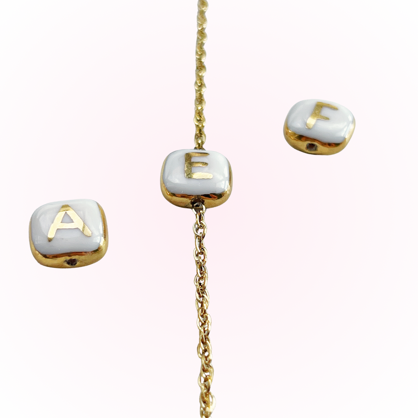 Initial sugar cube bracelet