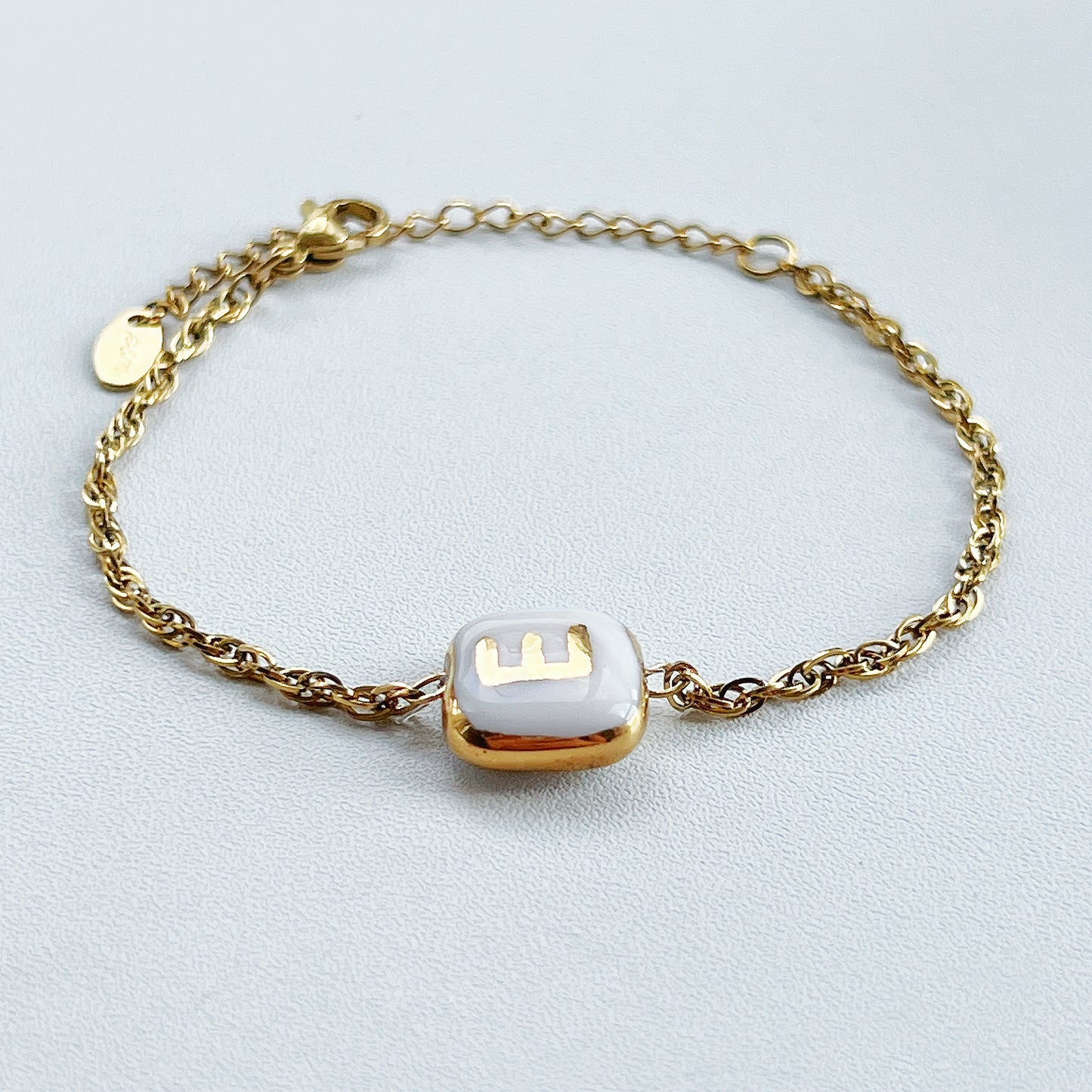 Initial sugar cube bracelet