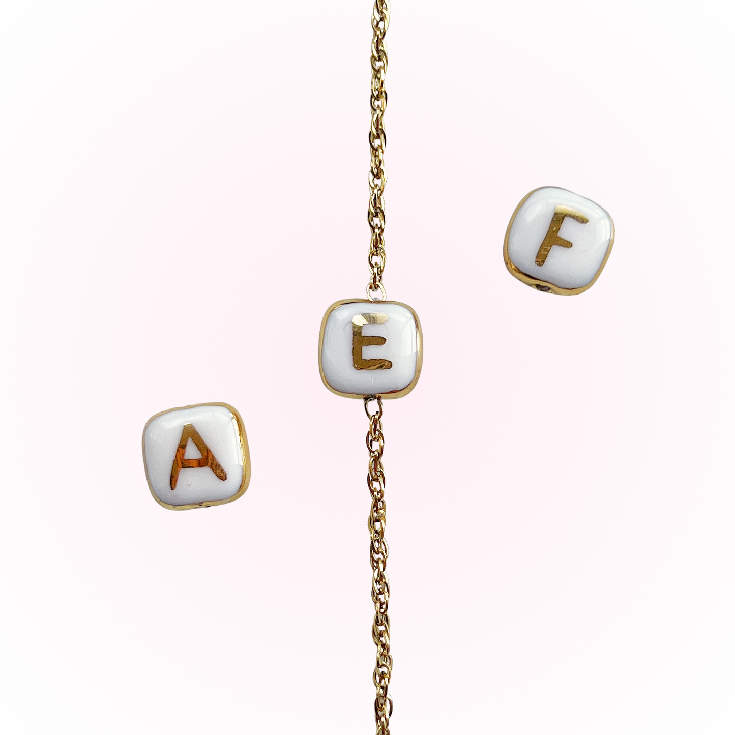 Initial sugar cube bracelet