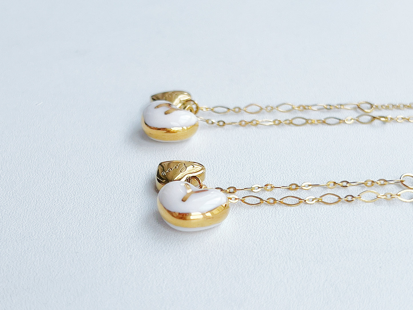 Custom initials & "love" heart necklace