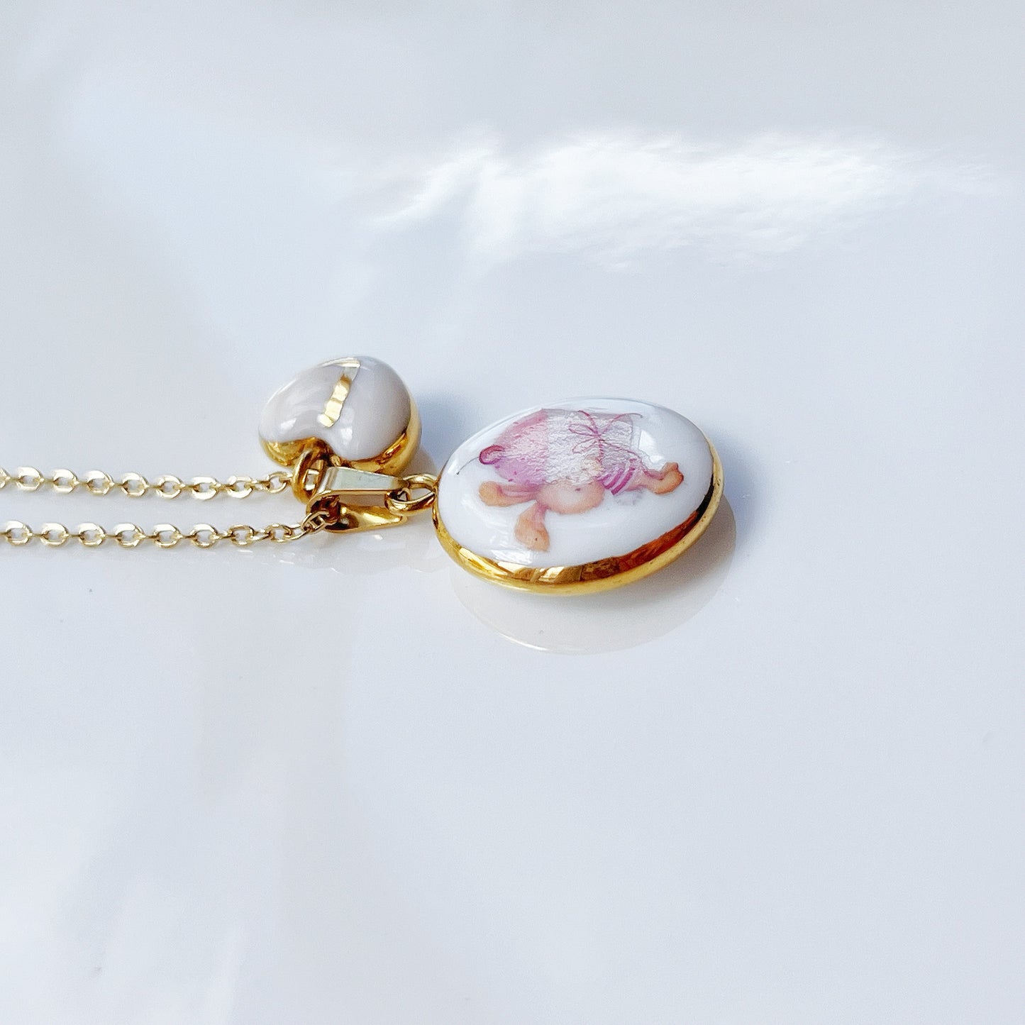 Bunny with dessert necklace