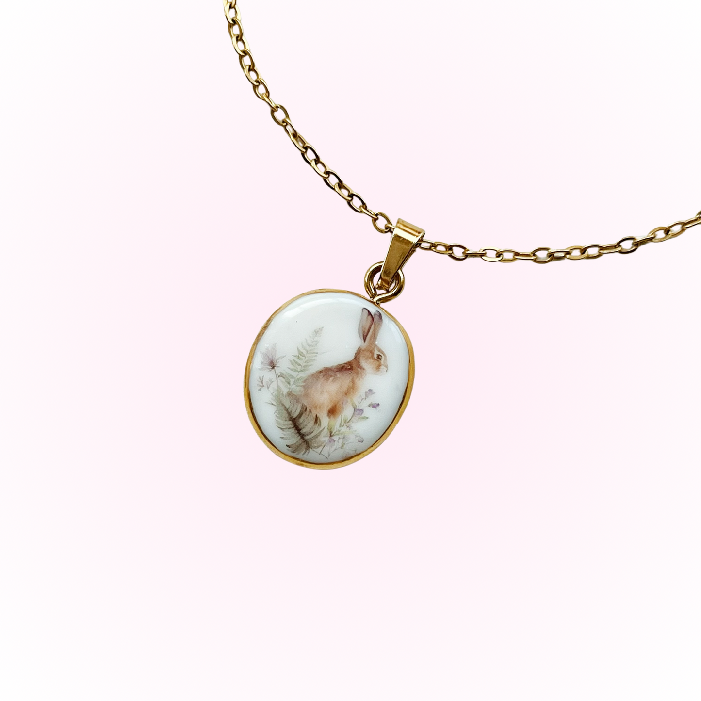 Cute honey bunny necklace