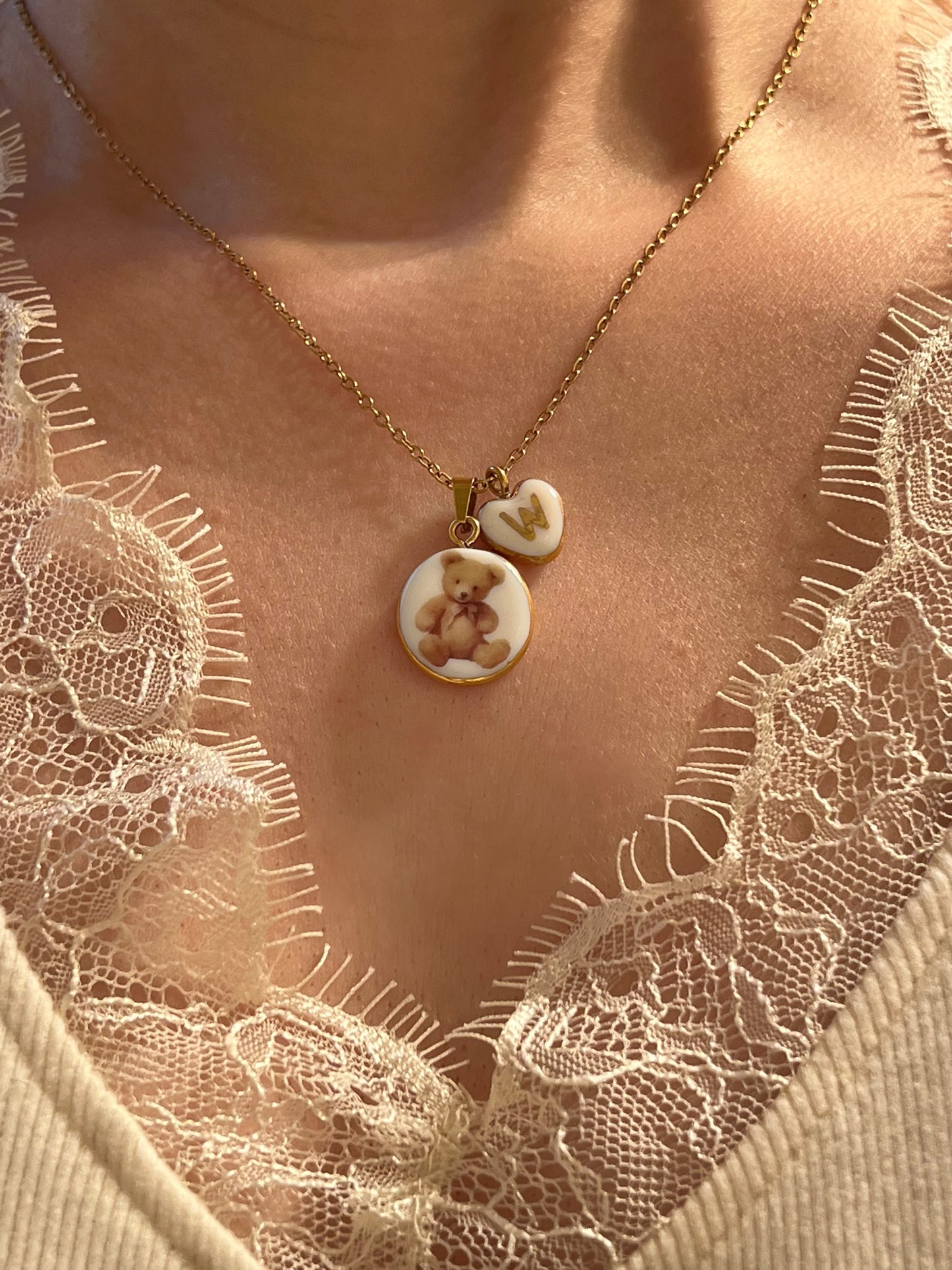 Teddy bear necklace