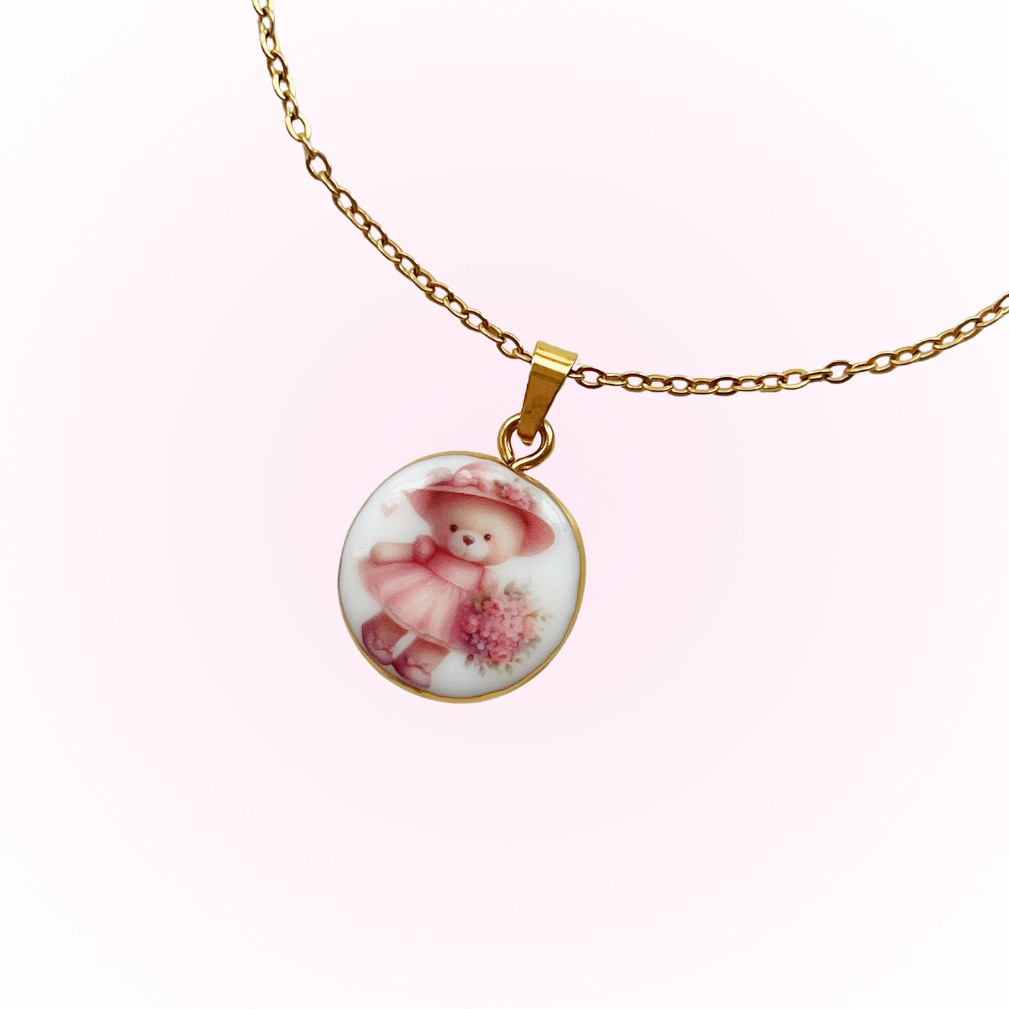 Sweet princess bear necklace