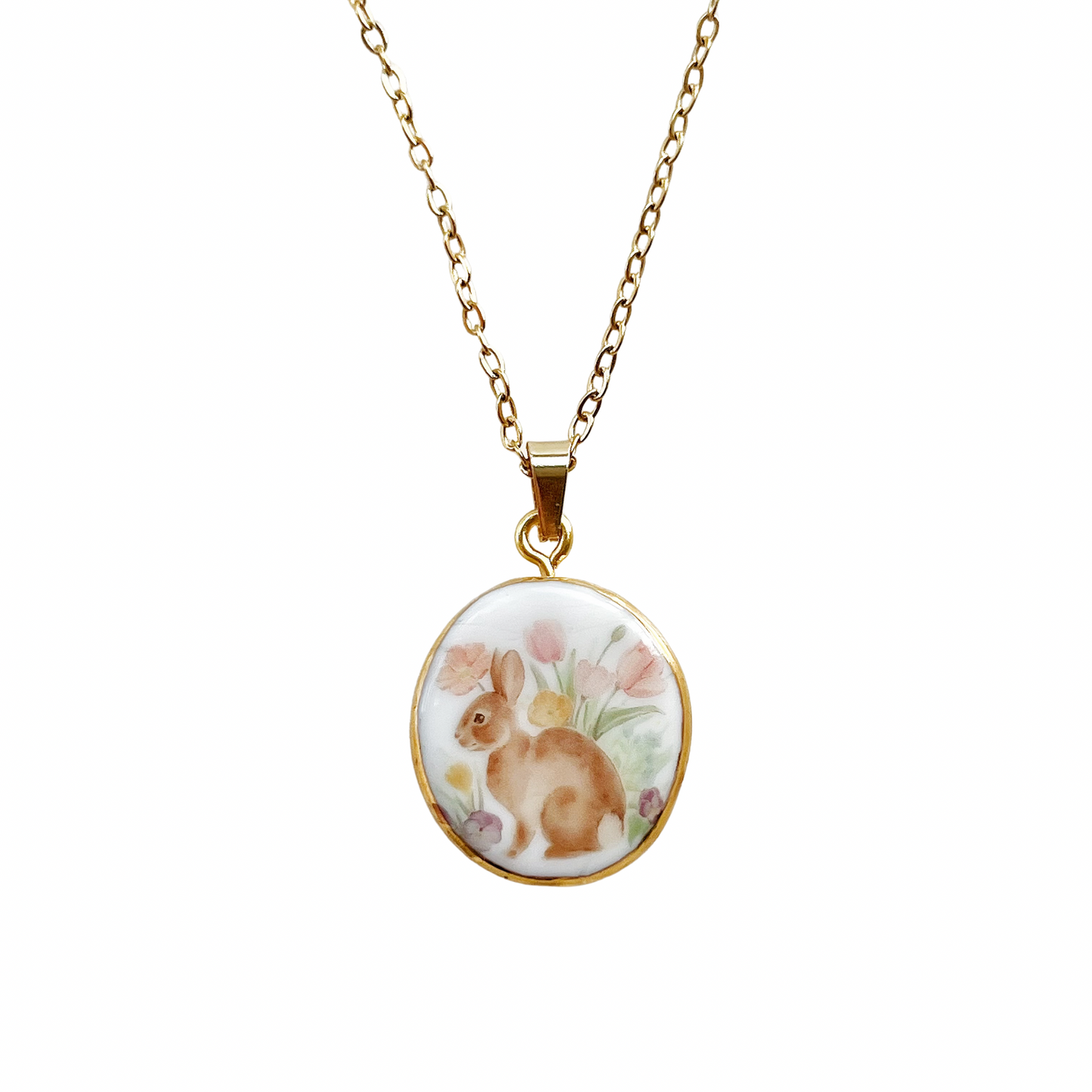 Bunny in the garden necklace