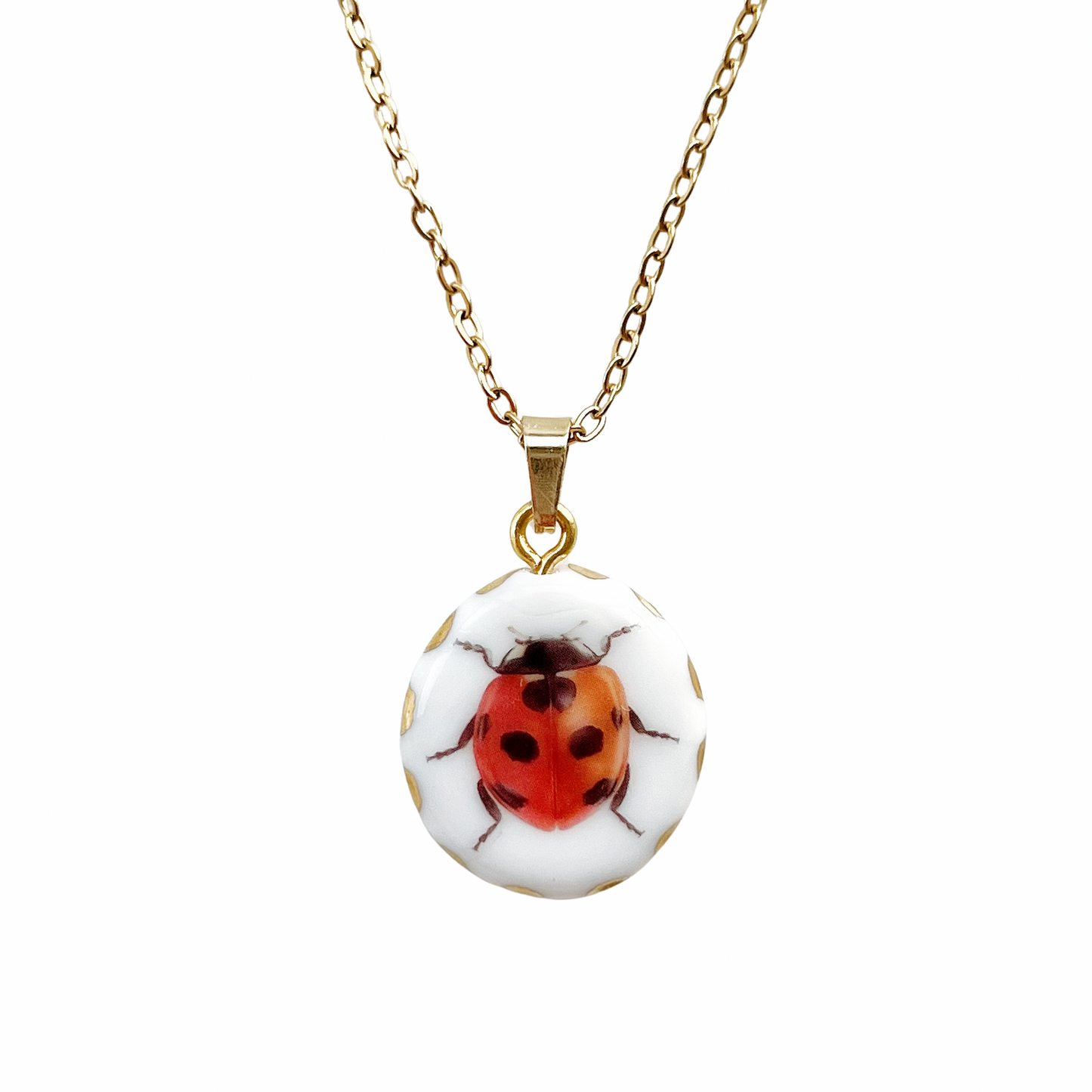 Nature’s jewelry ladybug necklace