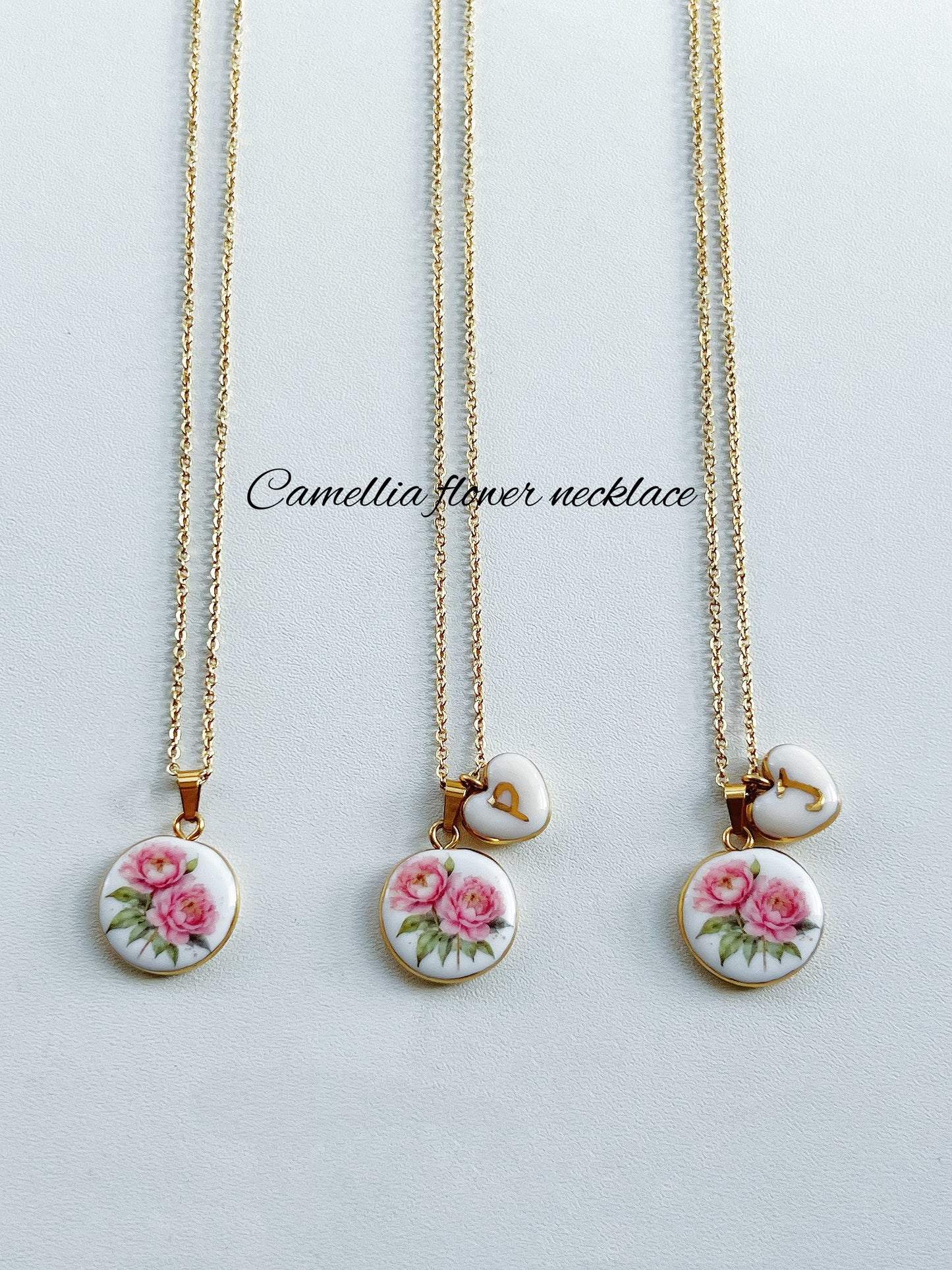 Camellia flower necklace