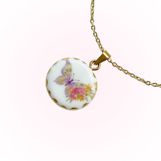 Purple Butterfly Necklace