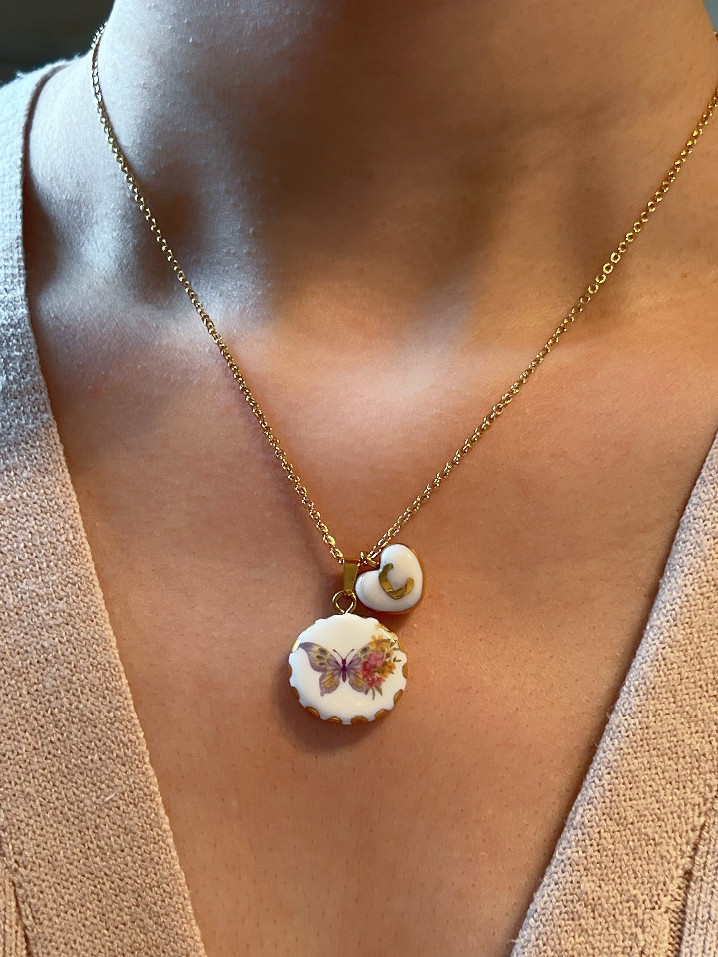 Purple Butterfly Necklace