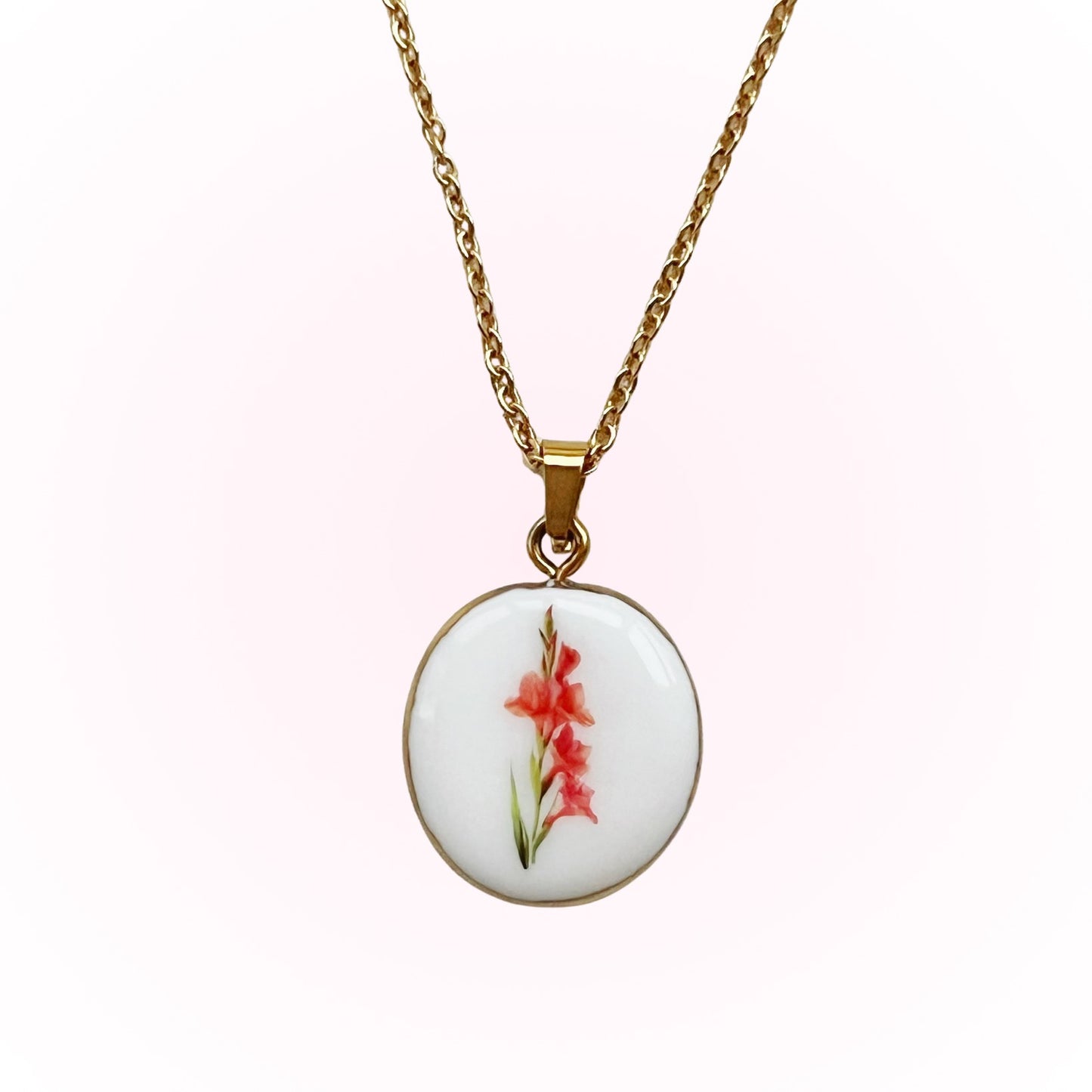 Gladiolus Necklace August Birth Month Flower