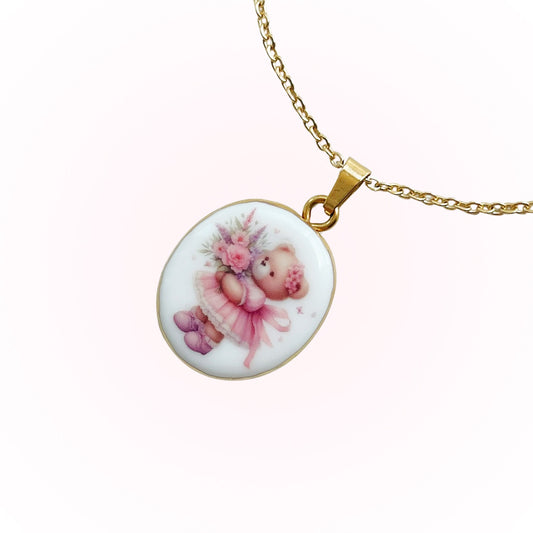 Little princess bear necklace