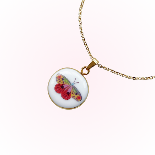 Colorful butterfly necklace