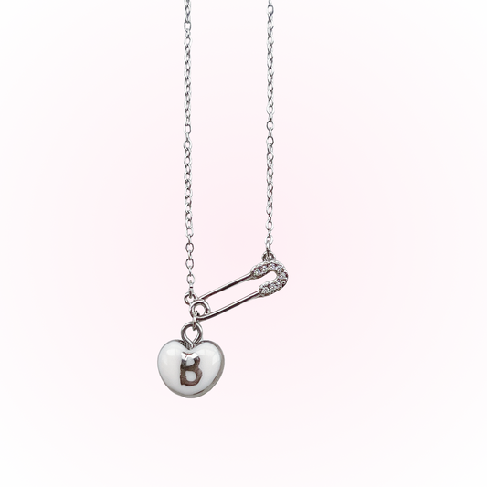 Custom initials & paper clip necklace