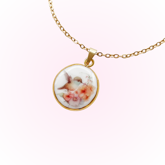 Hummingbird bloom necklace