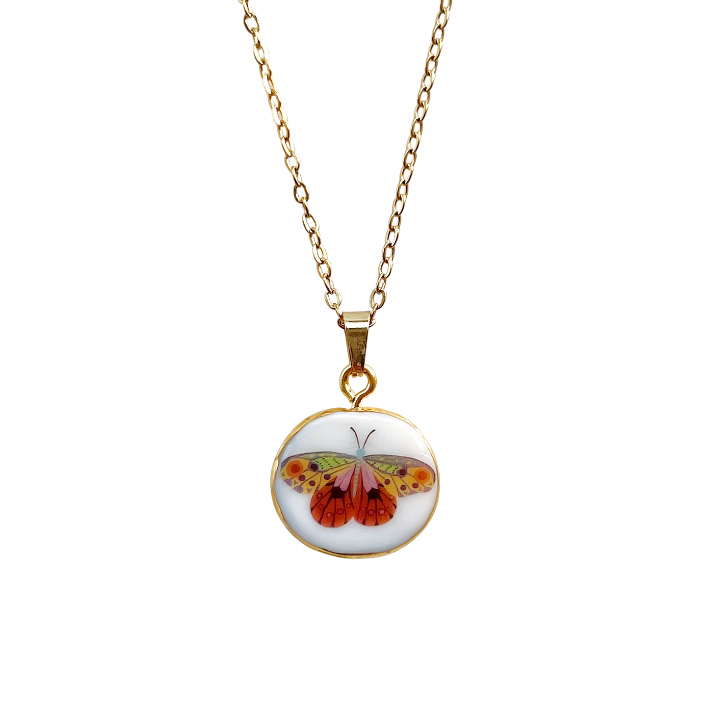 Colorful butterfly necklace