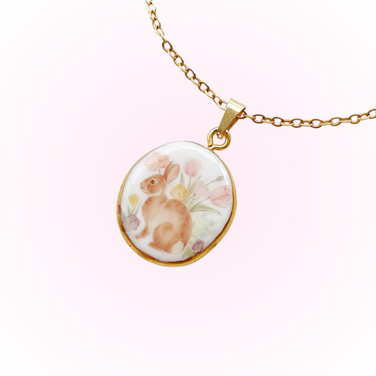 Bunny in the garden necklace