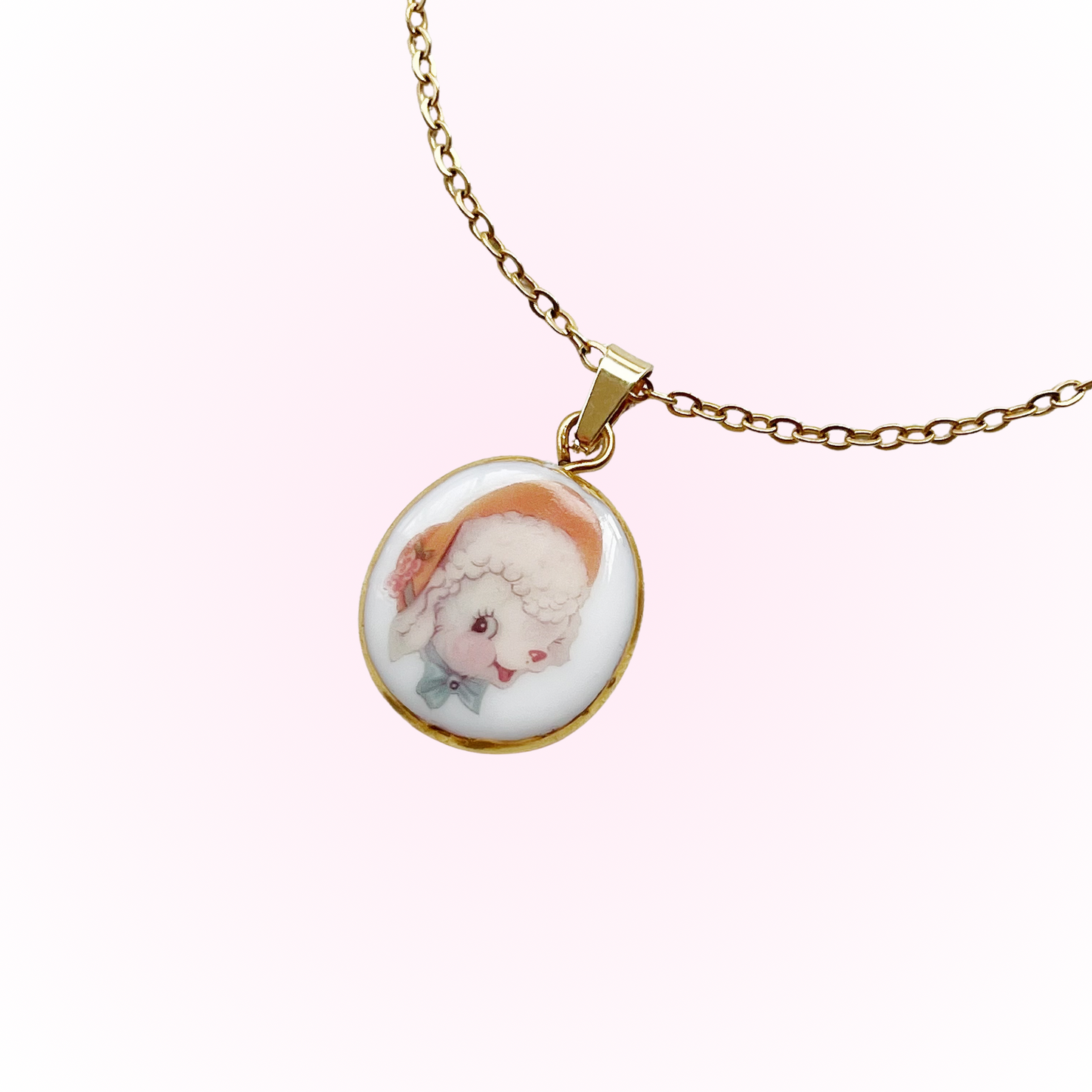 Adorable lamb necklace