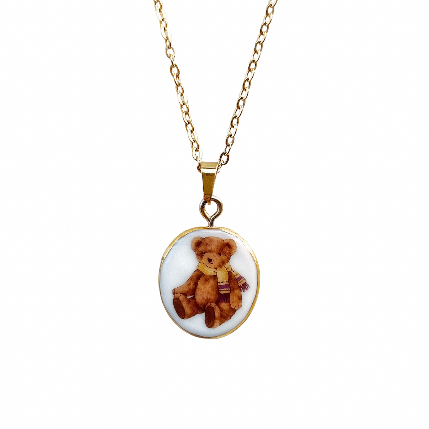 Teddy bear friends necklace