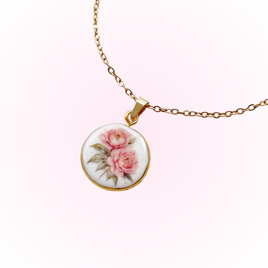 Camellia flower necklace