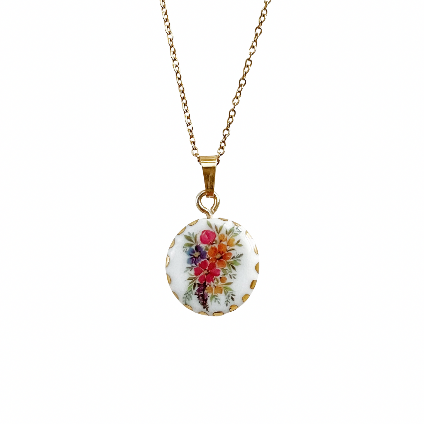 Vibrant flowers necklace