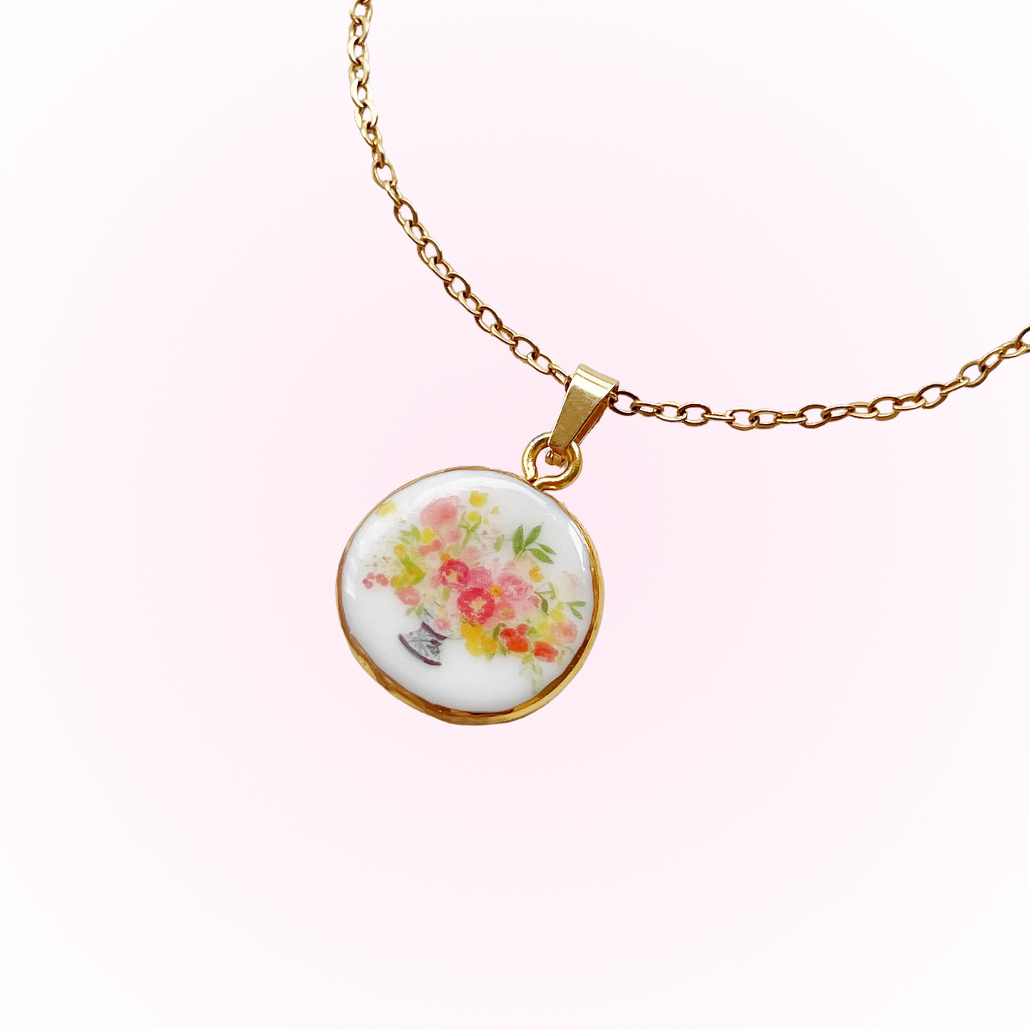 Vibrant flower necklace