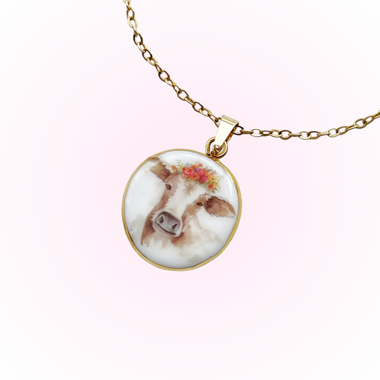 Lady cow necklace