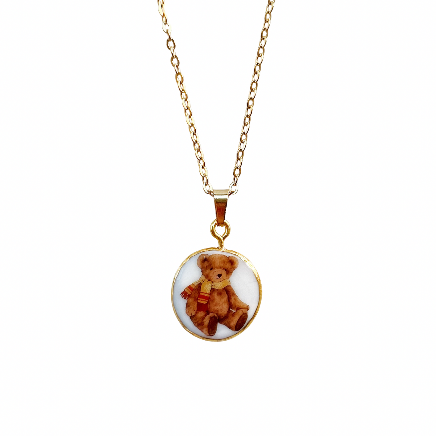 Teddy bear friends necklace