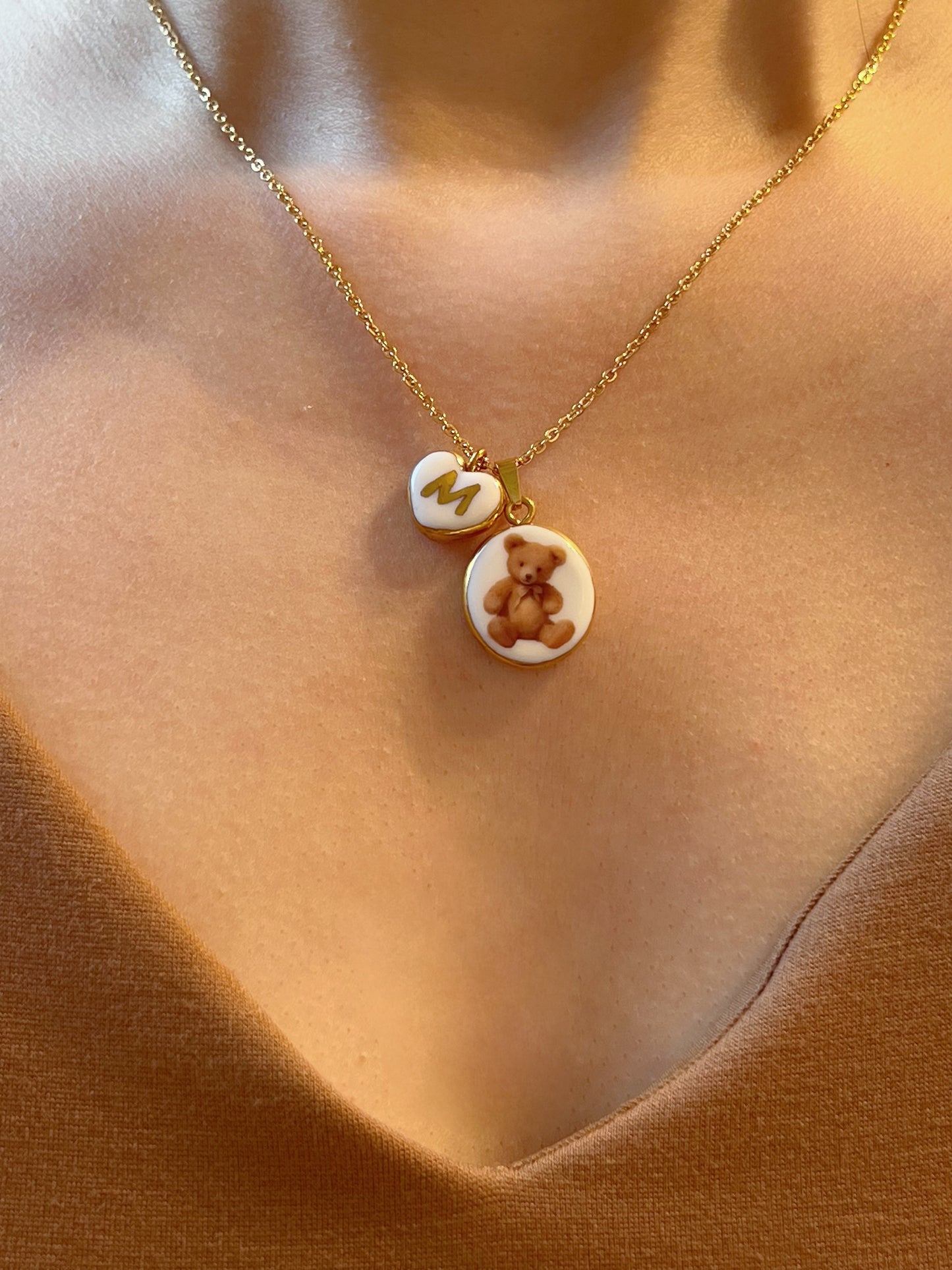 Teddy bear necklace