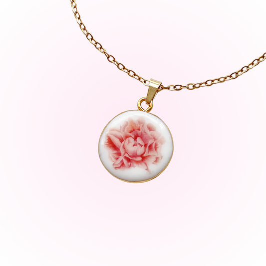 Pink floral necklace